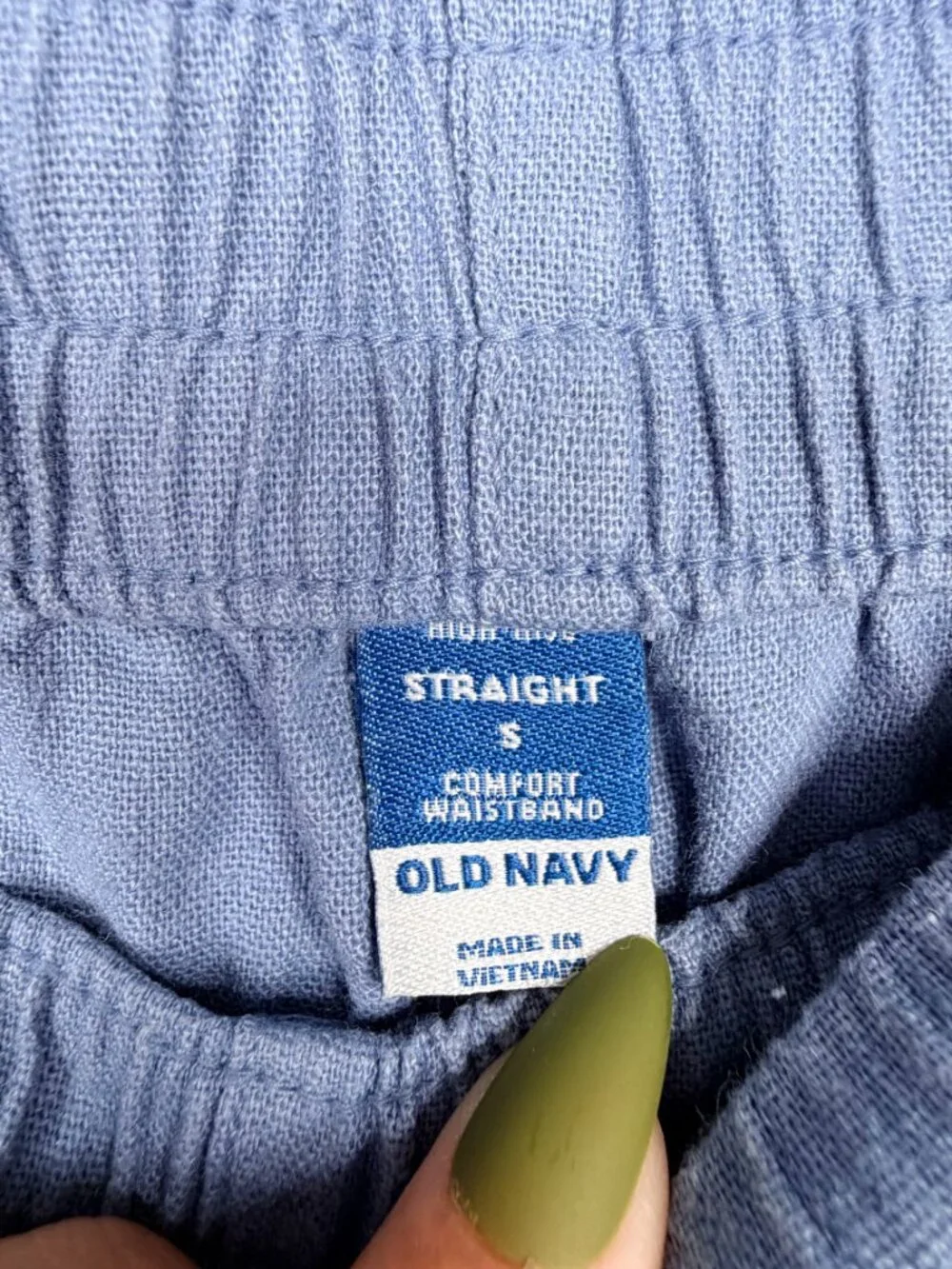2/$30 Old Navy Linen-Blend Straight Ankle Pants Mid Rise Mount Shasta #A3885